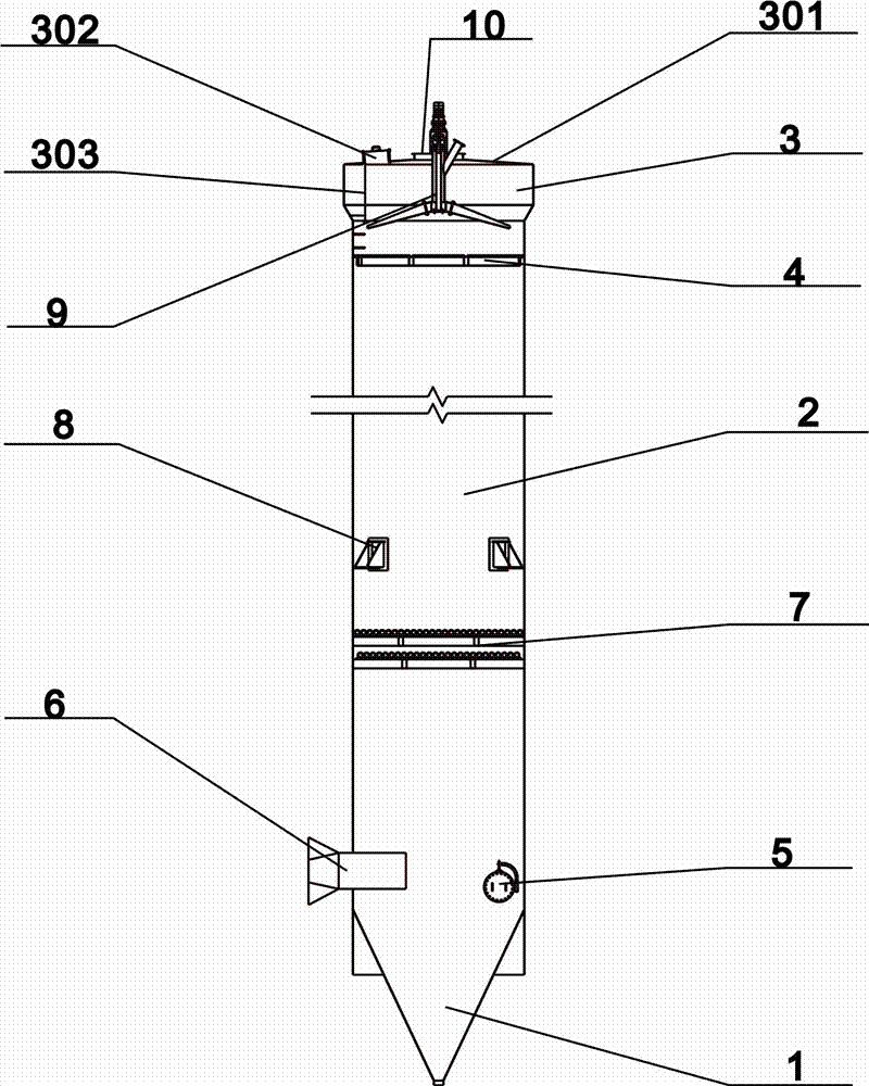 Flue gas oxidation and adsorption tower for desulfuration and denitration