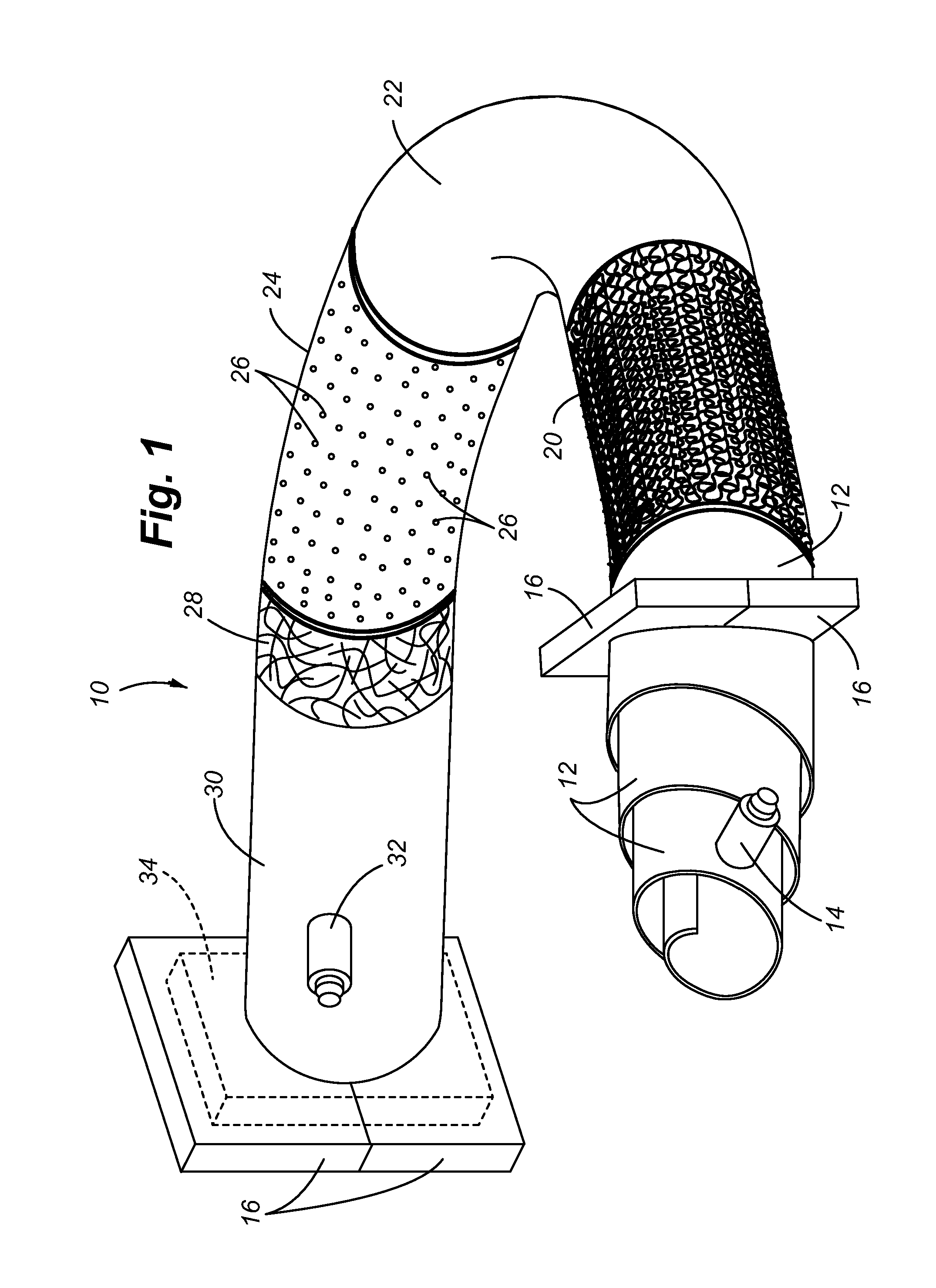 Conductive mesh for composite tube for fluid delivery system