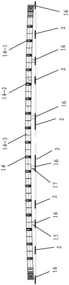 A non-support construction technology of a long-span steel pipe arch bridge