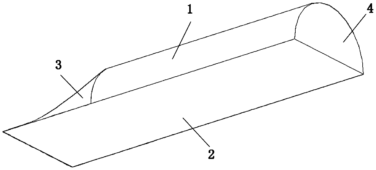 Concrete solid water discharge device, mold and construction method