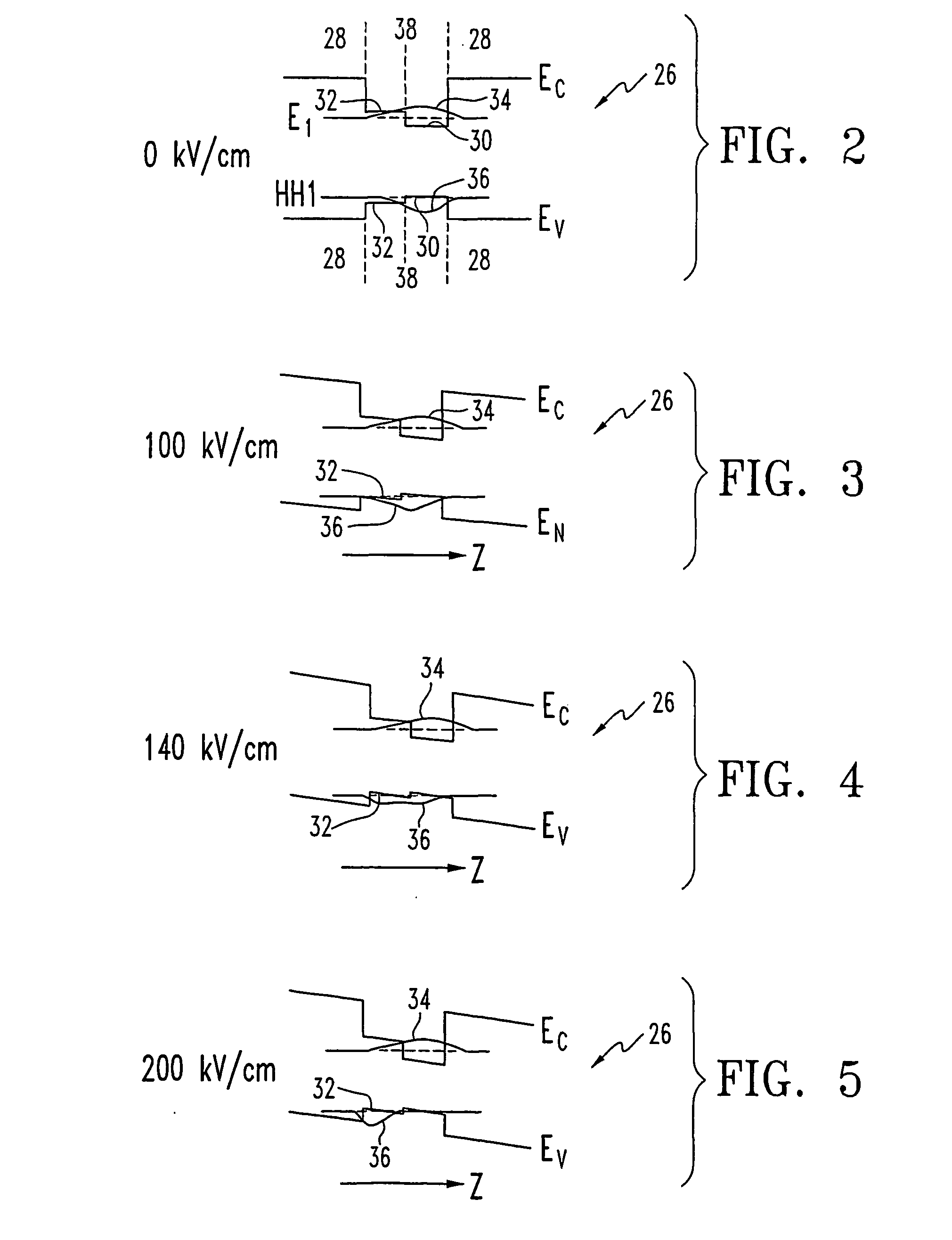 Electroabsorption modulator having a barrier inside a quantum well