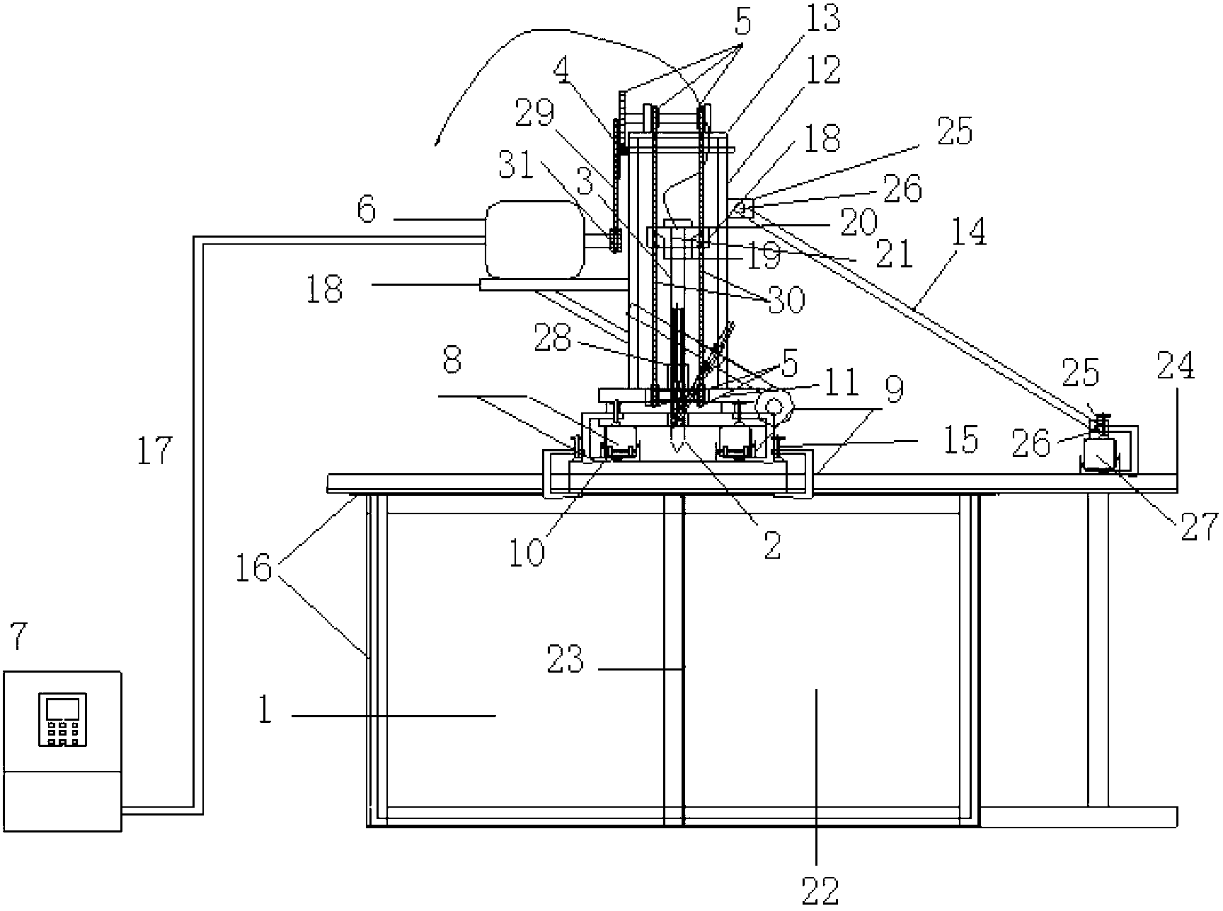Indoor inclined static cone penetration model test device
