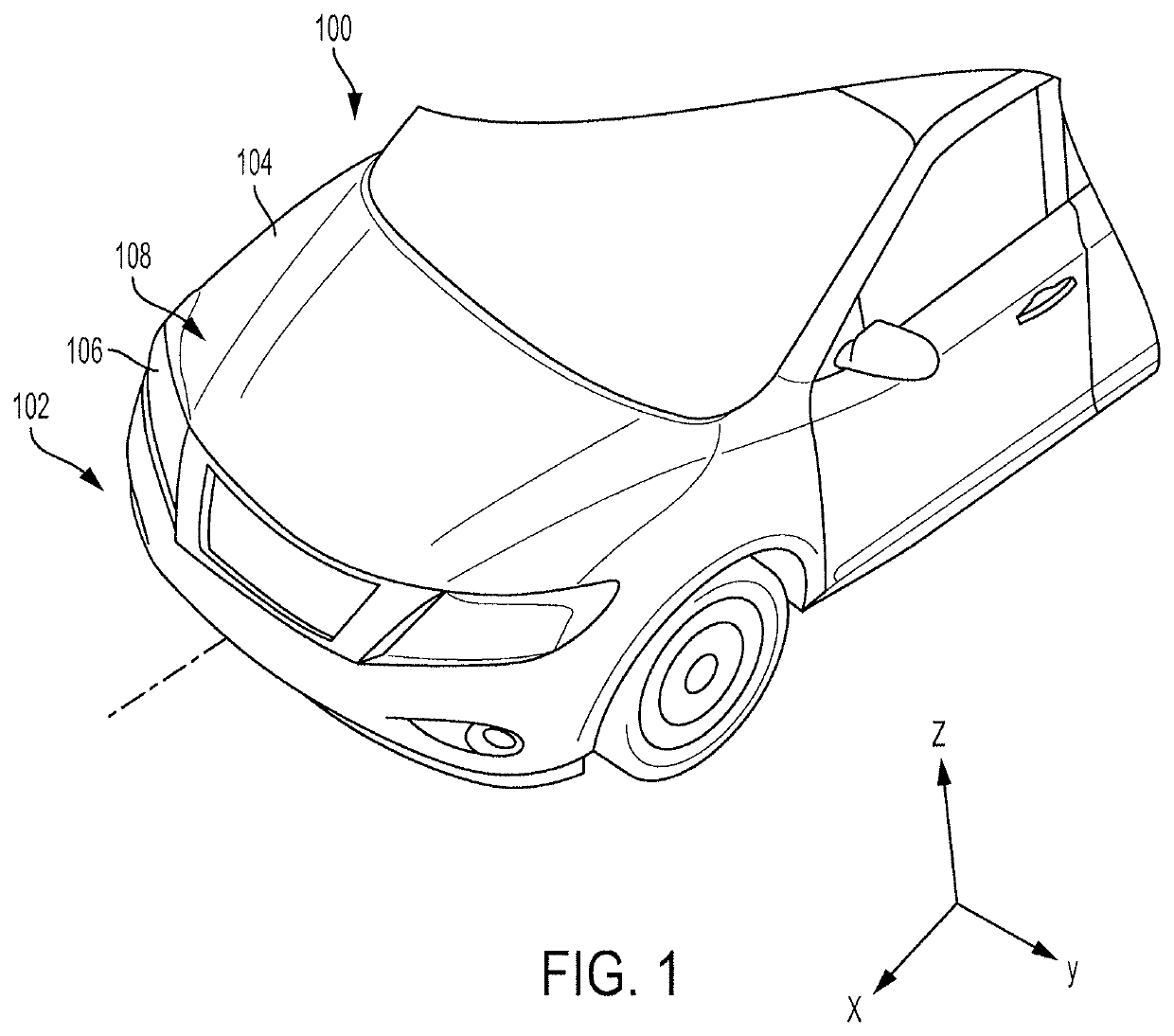 Adhesive hood reinforcement for pedestrian protection