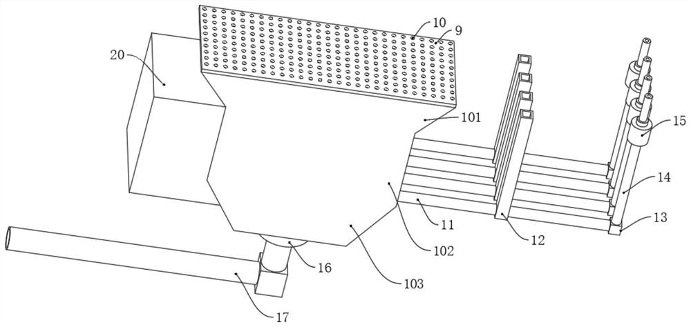 Rainwater collecting and irrigating device for urban and rural planning