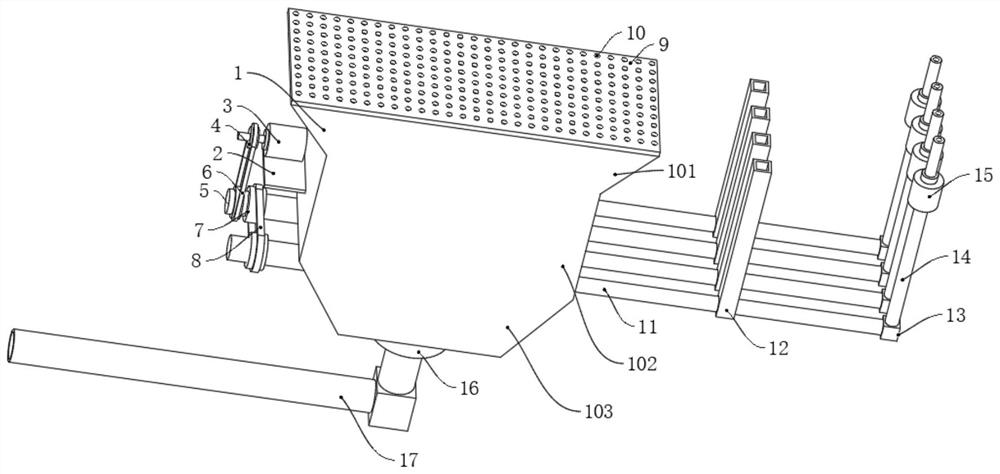 Rainwater collecting and irrigating device for urban and rural planning