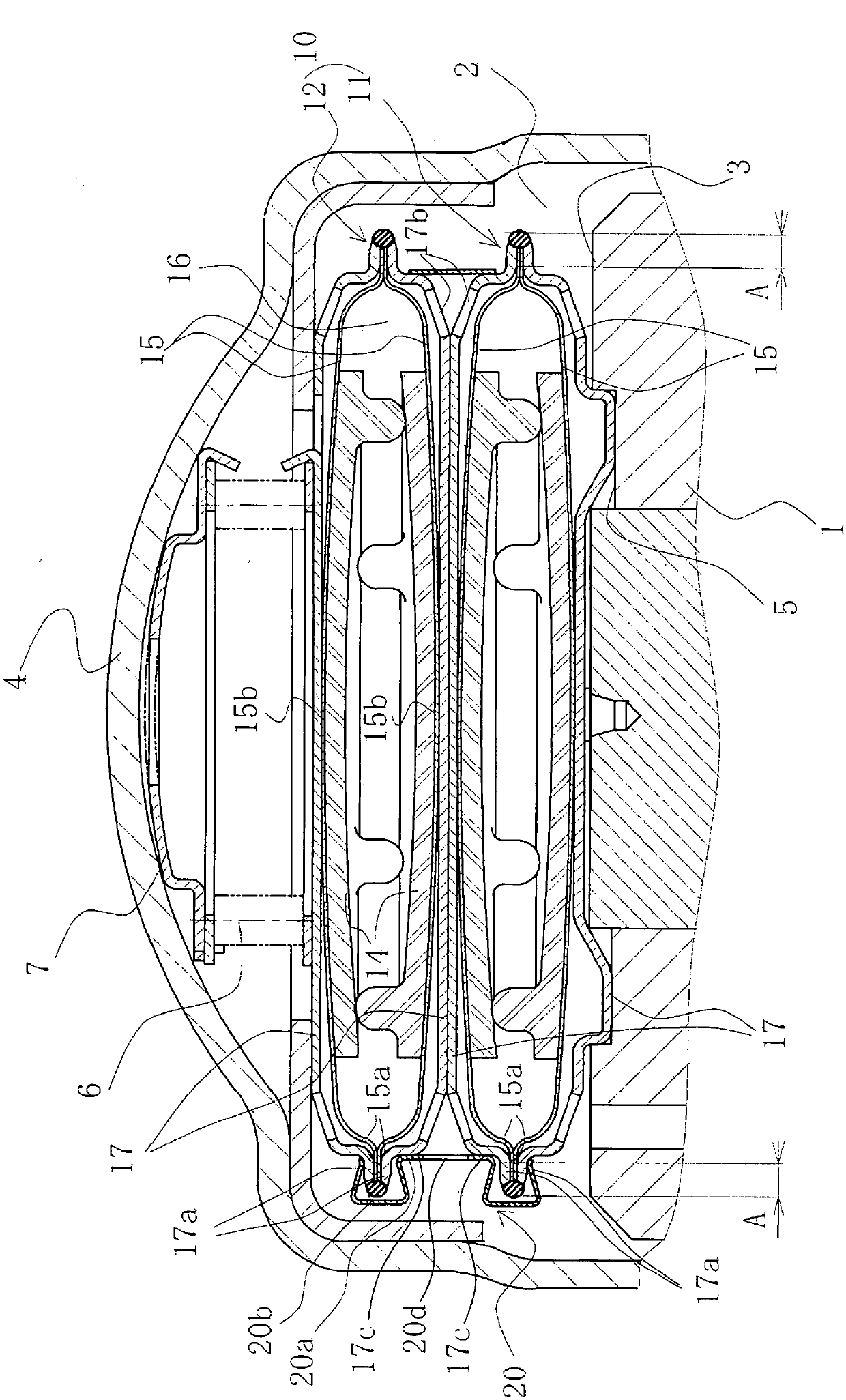 Diaphragm Damper Device, Holding Member Therefor, And Production Method For Diaphragm Damper Device