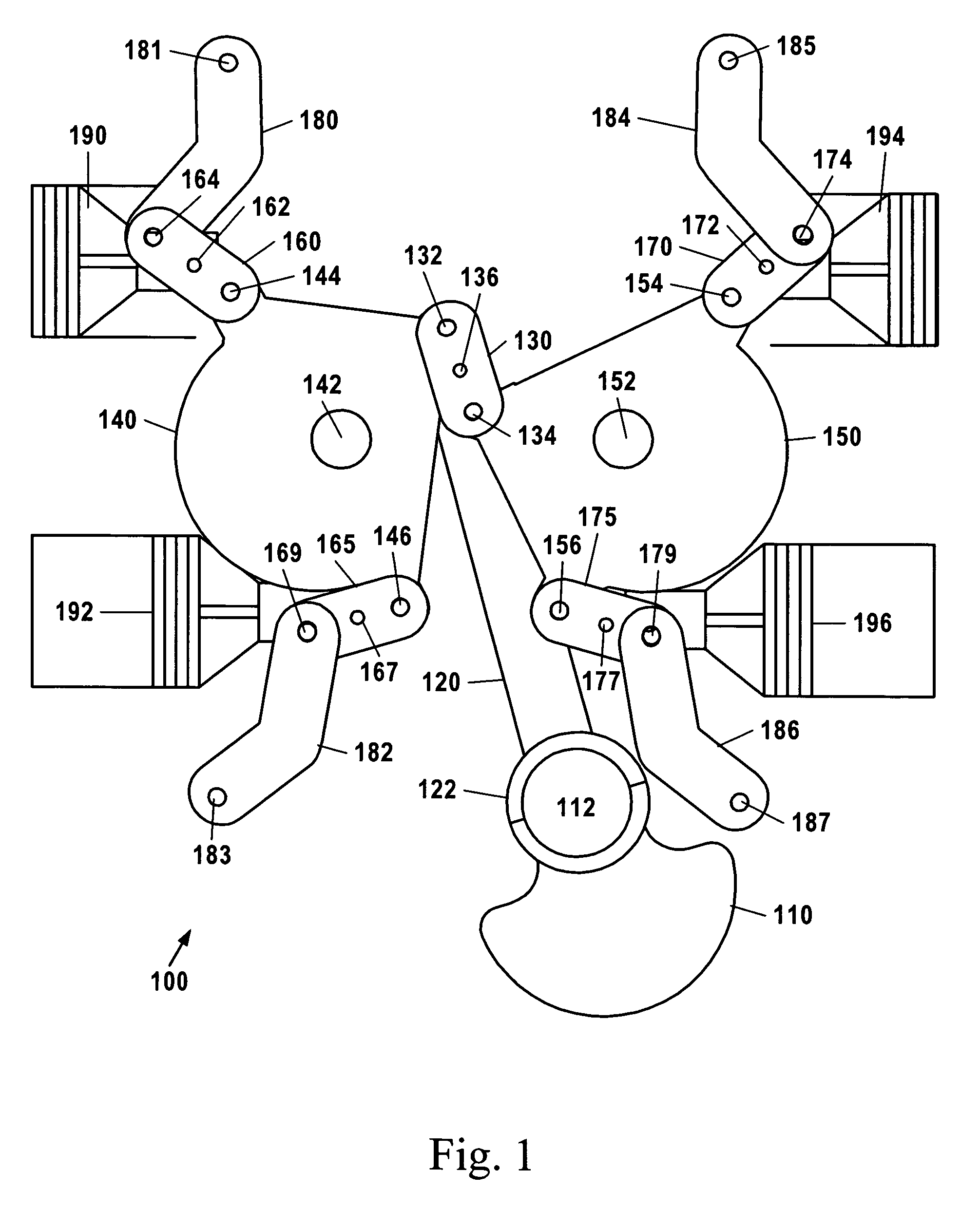 Force transfer mechanism for an engine