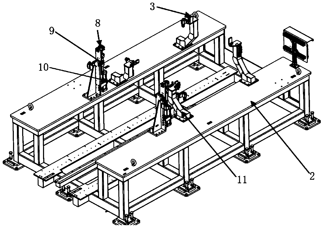 Vehicle cab assembly fixing point automatic detection device and method