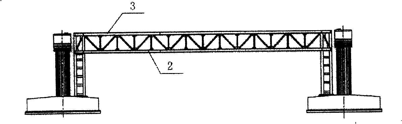 Space-precasting translation-emplacing method for bridge construction