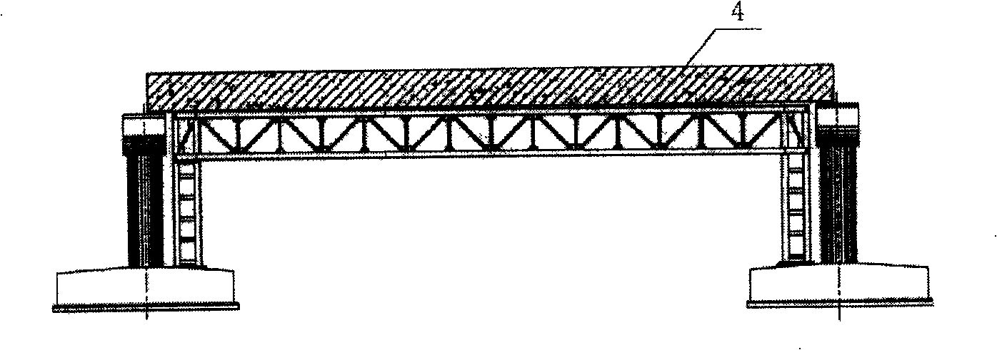 Space-precasting translation-emplacing method for bridge construction