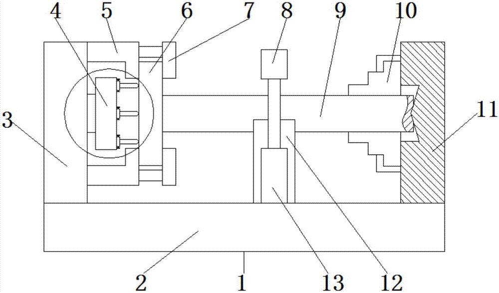 Four-hole drilling fixture for end-face gear of transmission shaft