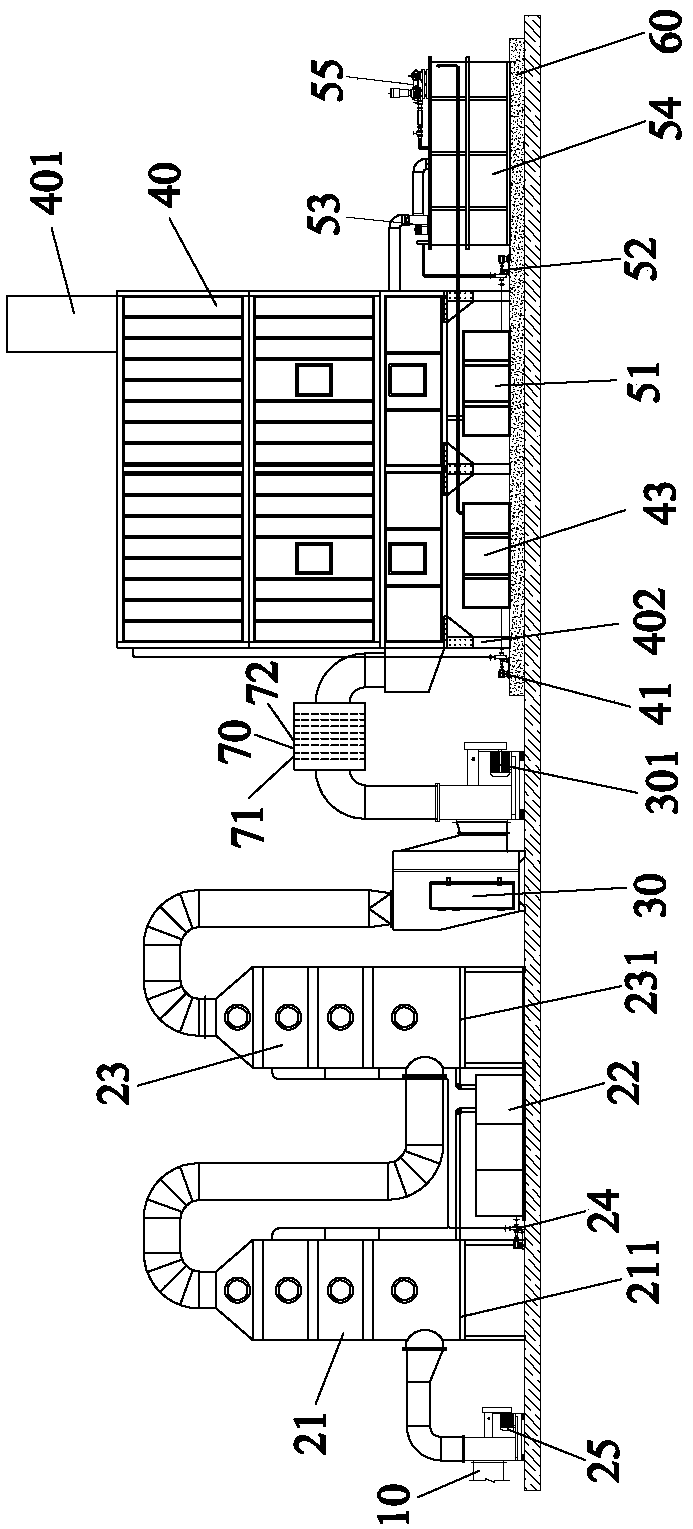 Organic waste gas biological purification system and method