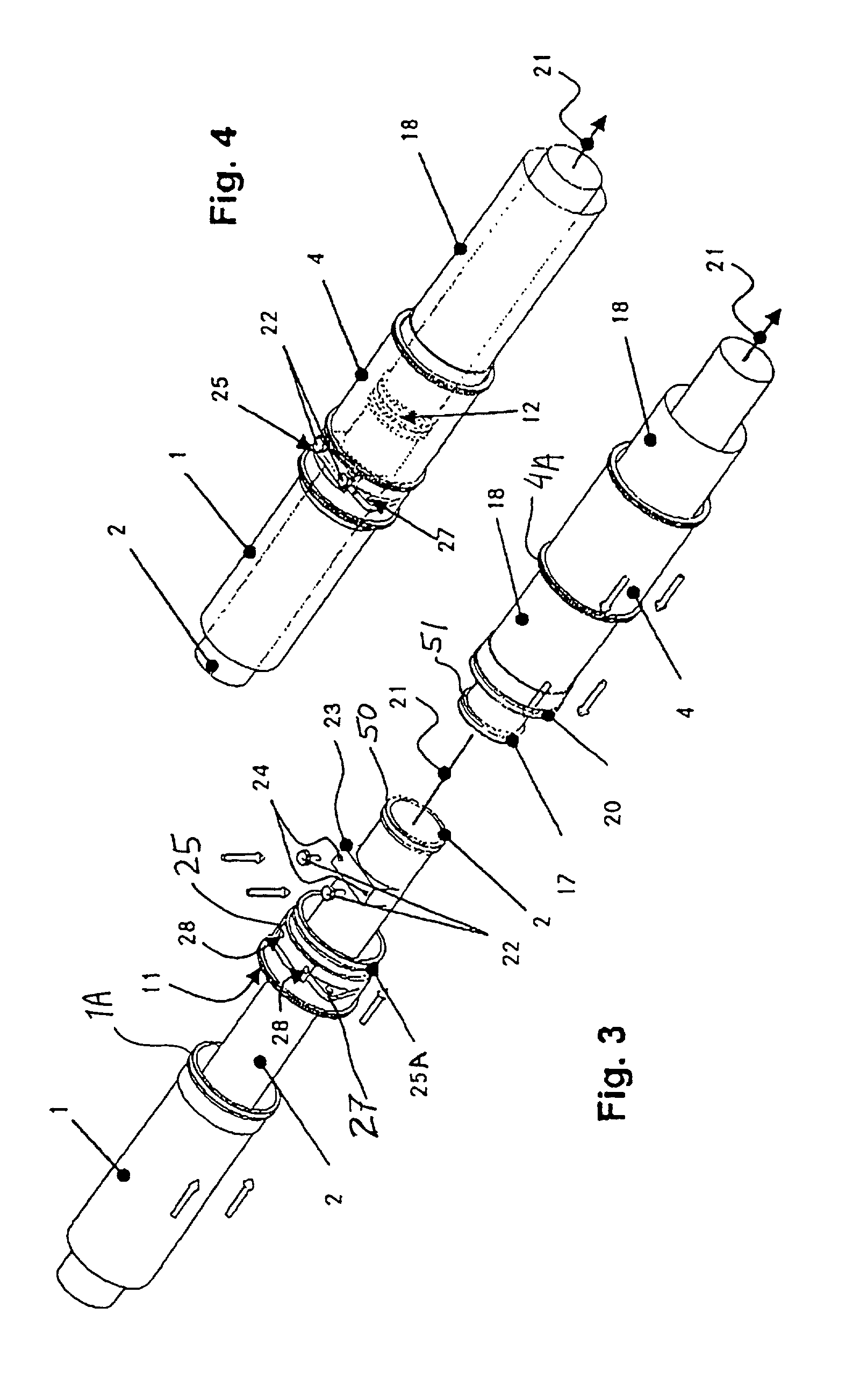 Connection of double-walled pipes