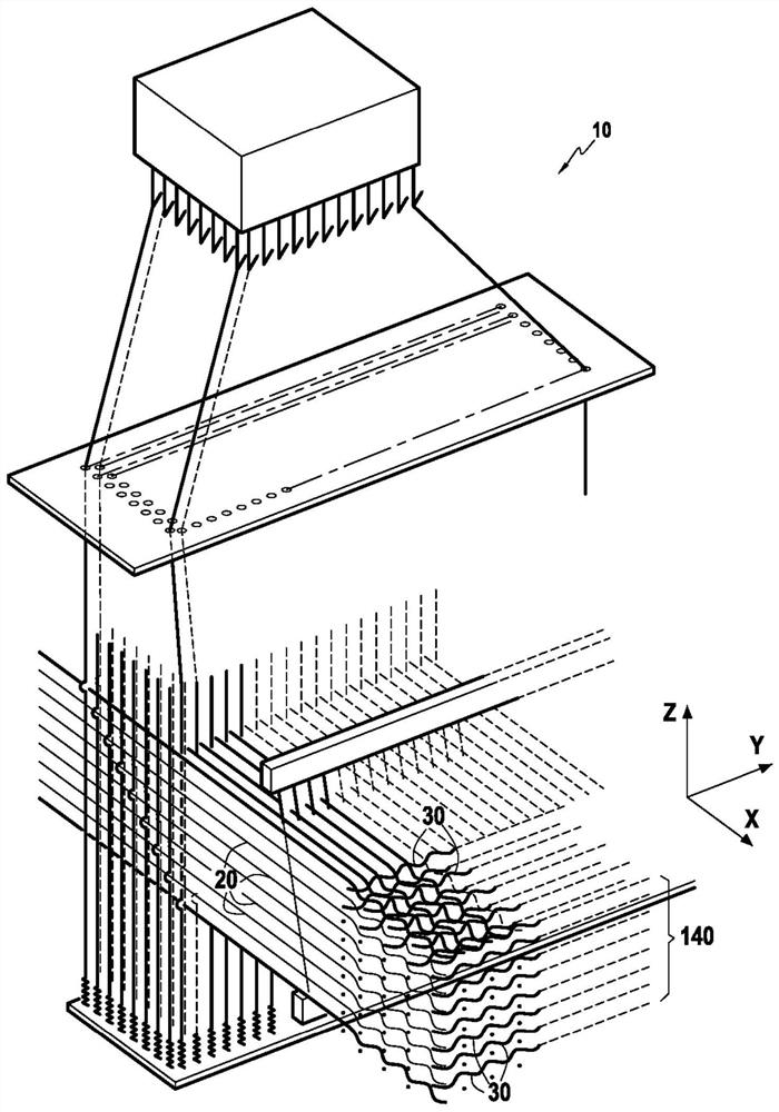 Composite-material casing having an integrated stiffener