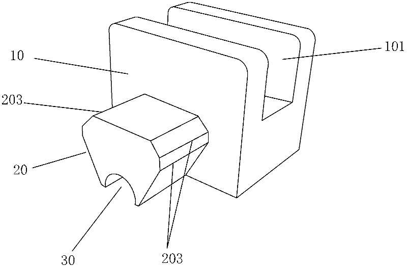 A cushion block for fixing concrete flanging side formwork