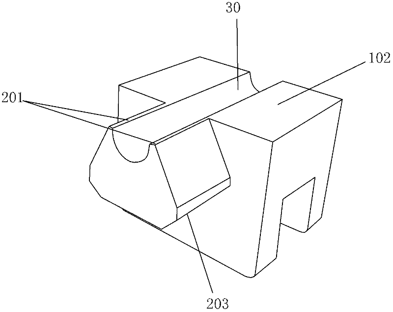 A cushion block for fixing concrete flanging side formwork