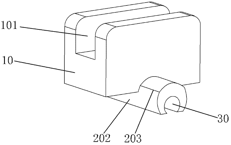 A cushion block for fixing concrete flanging side formwork