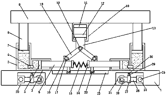 Damping device for bridge construction