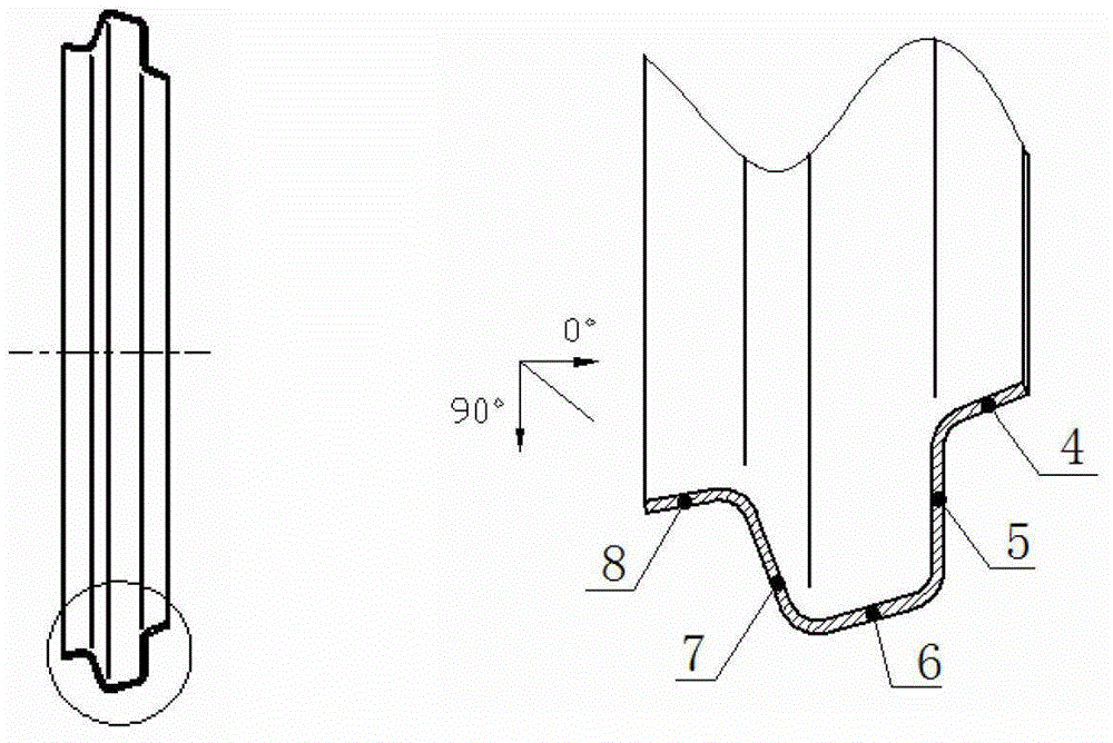 Method for pressing conical cover reinforcing ribs