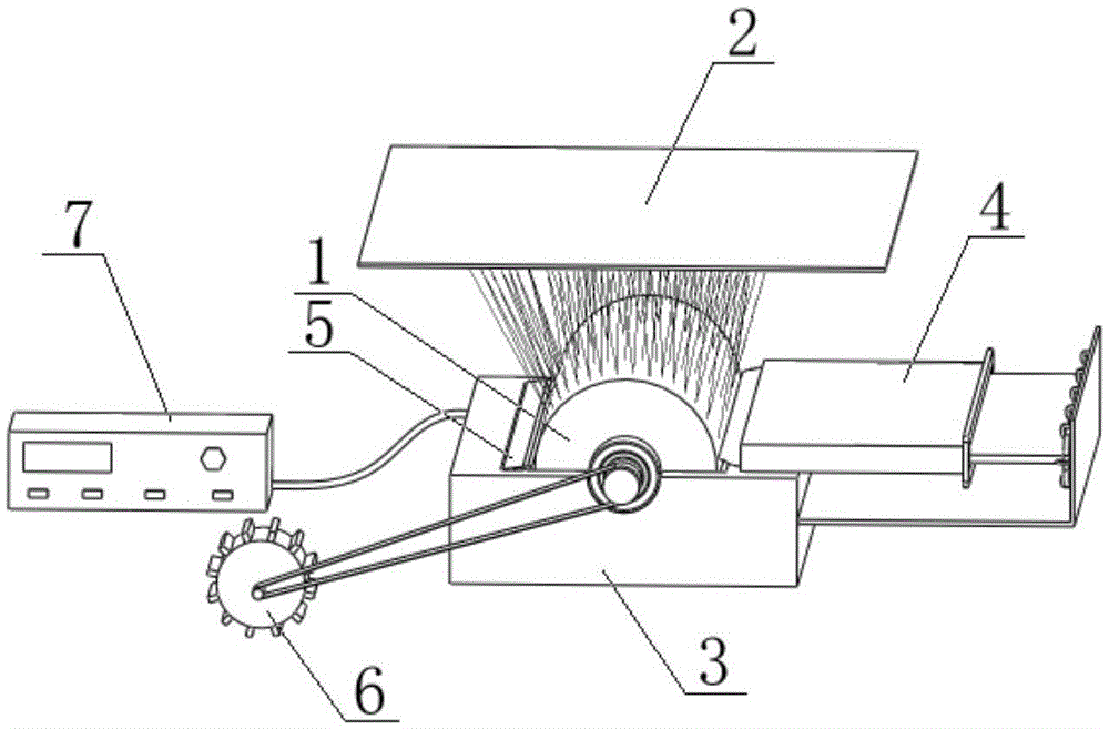 A brush-fed needle-free electrospinning device and method