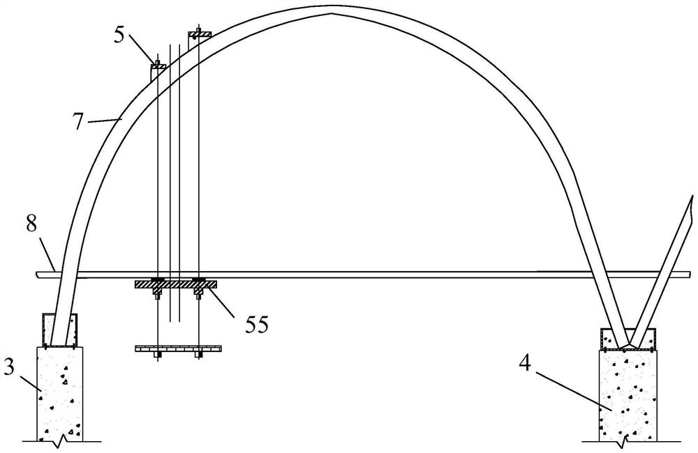 Construction system and construction method for ribbon deformation height steel box decorative multi-arch landscape bridge