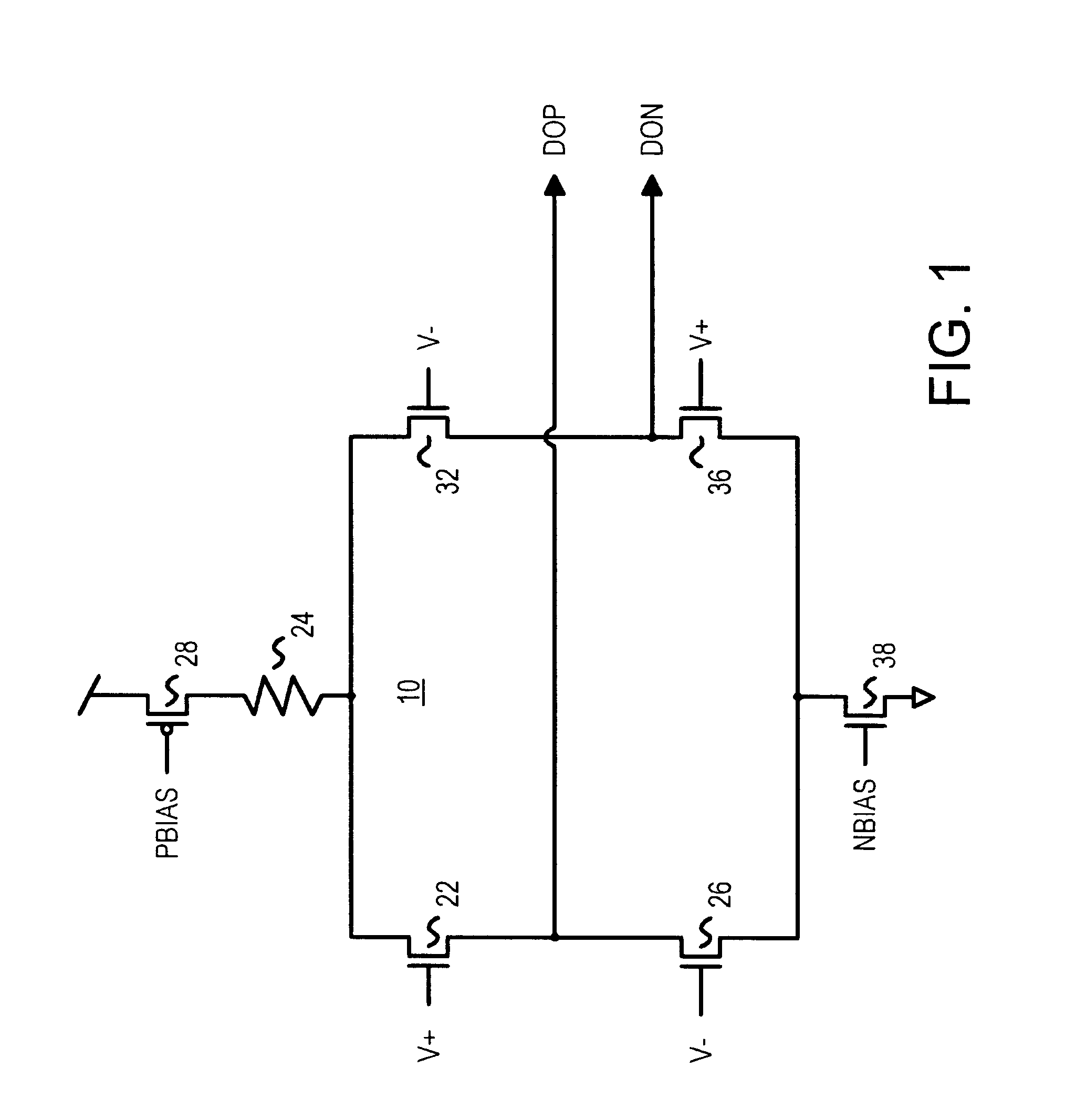 Low-voltage differential driver with opened eye pattern