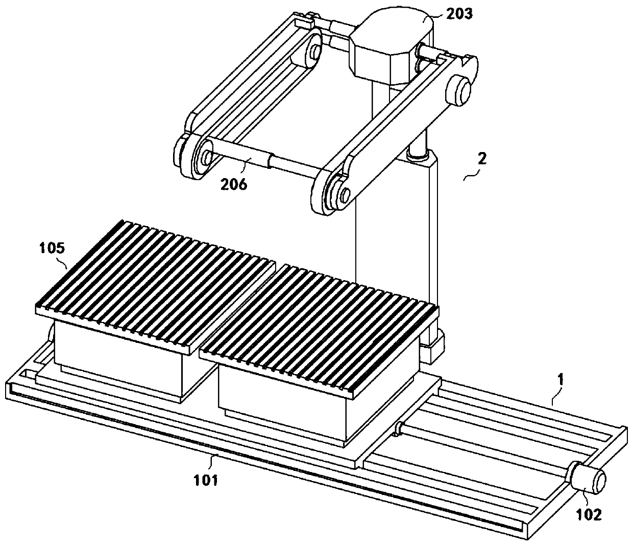 Ceramic tile stacking and piling device