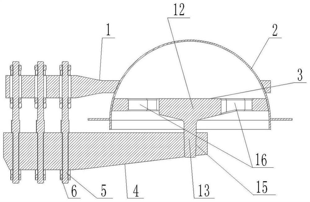 Auxiliary fixing device for linear cutting of spherical gas cylinder support lug