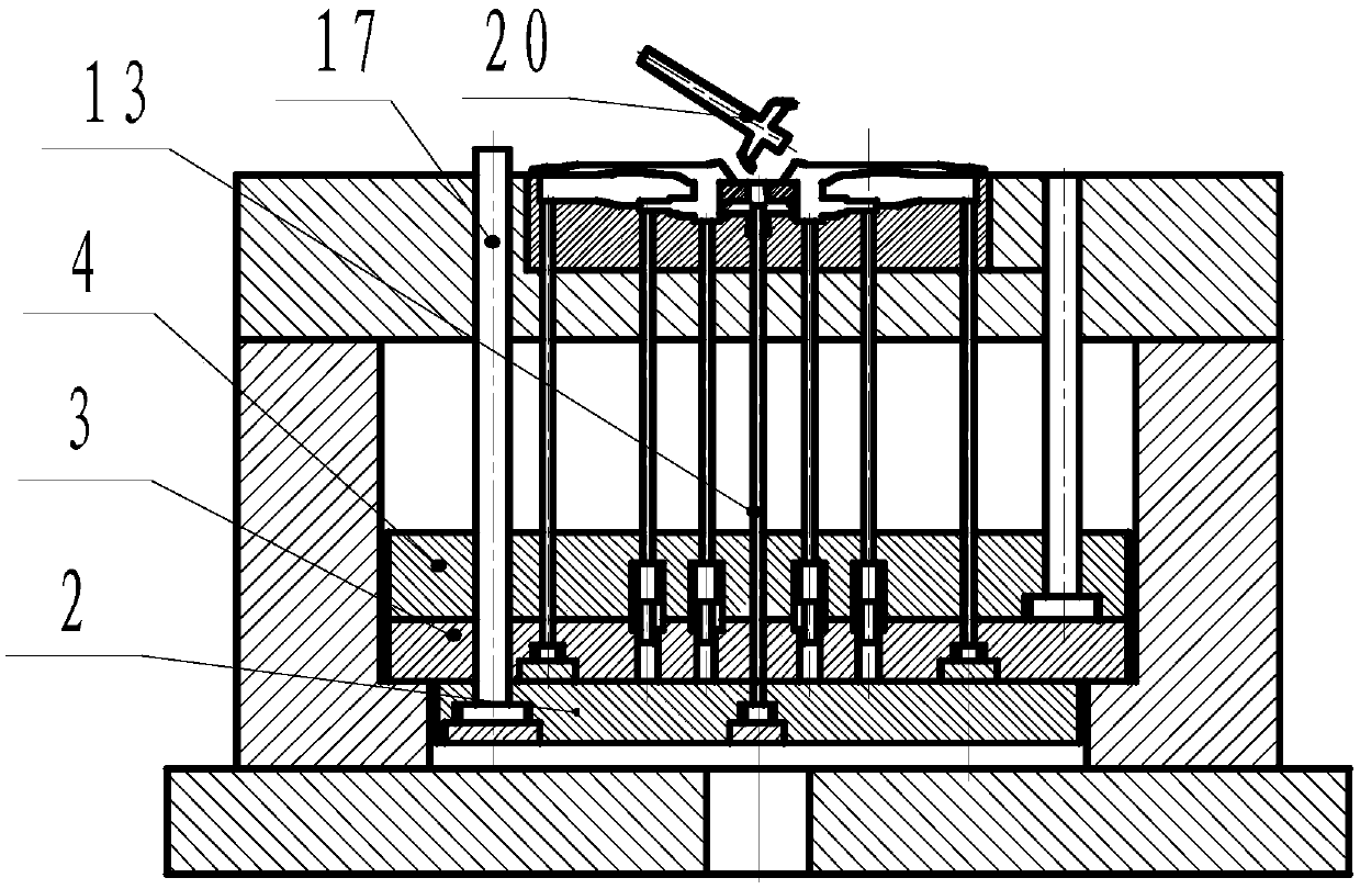 Triple ejection mechanism for injection molds