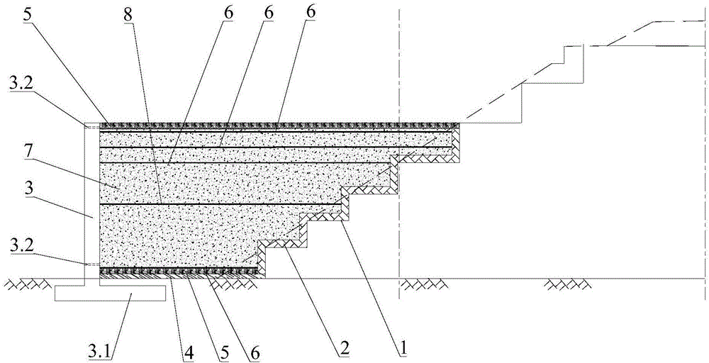 Widening subgrade structure based on existing railway subgrade and construction method of widening subgrade structure