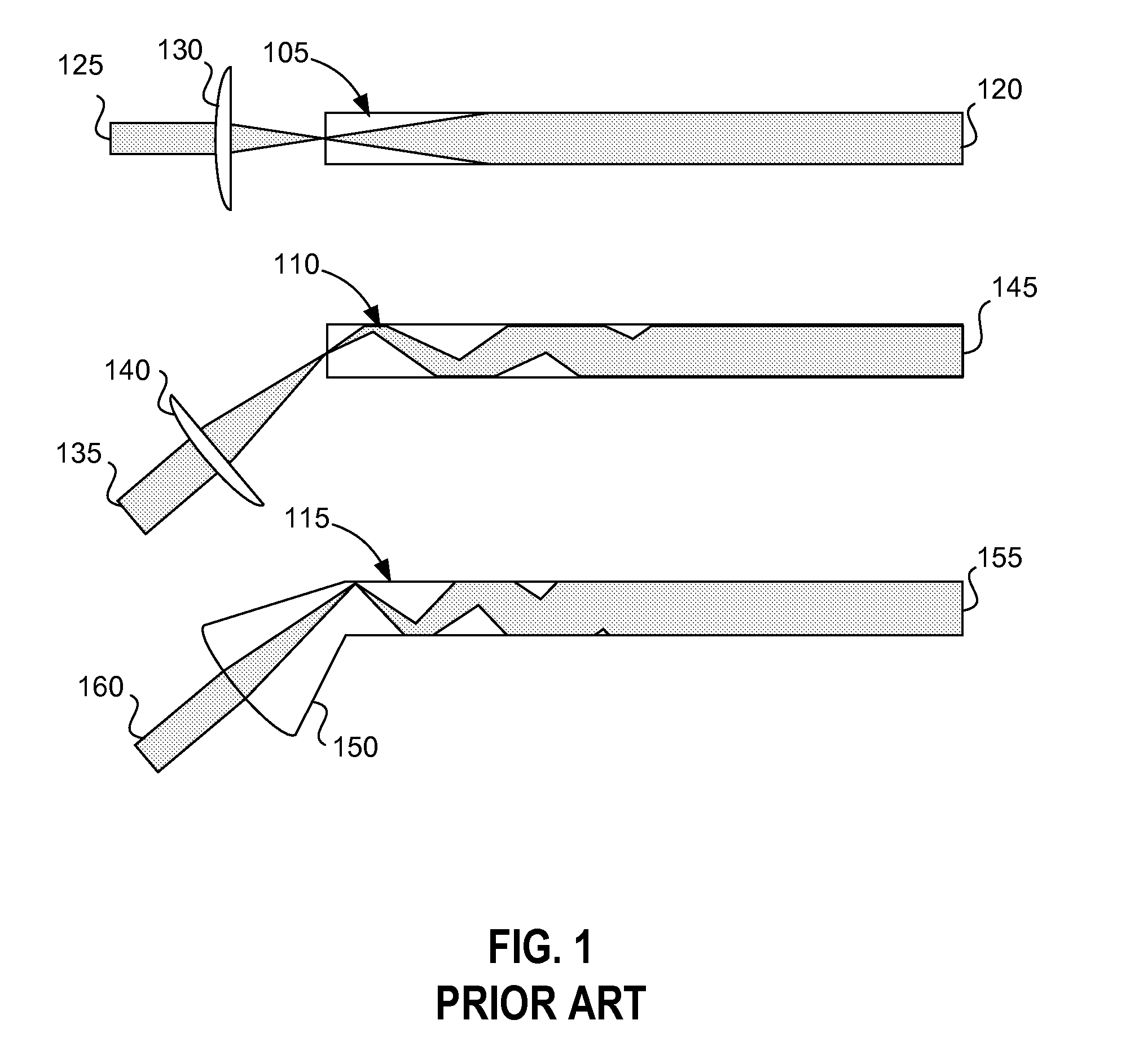 Planar optical waveguide with core of low-index-of-refraction interrogation medium