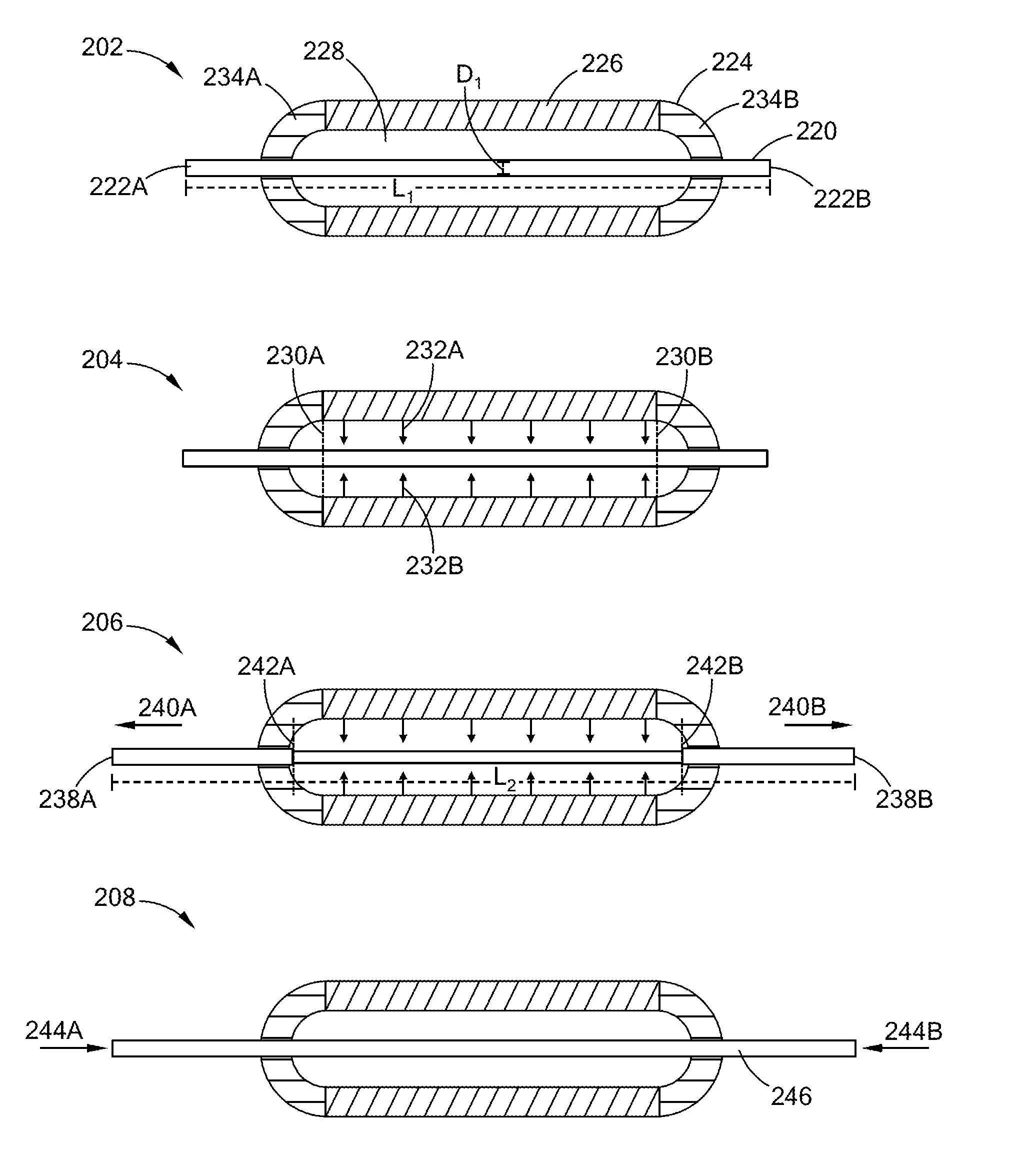 Sequential biaxial strain of semi-crystalline tubes
