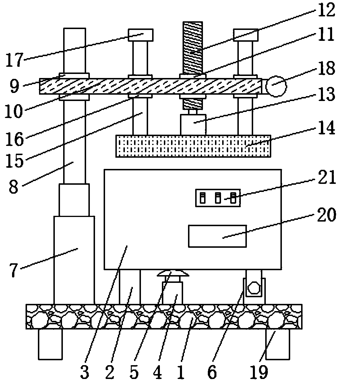 Waste recycling and treating device for die-cutting machine