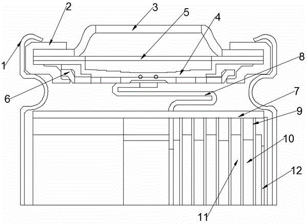 Energy-storing cylindrical lithium ion battery used for solar street lamp and preparation method thereof