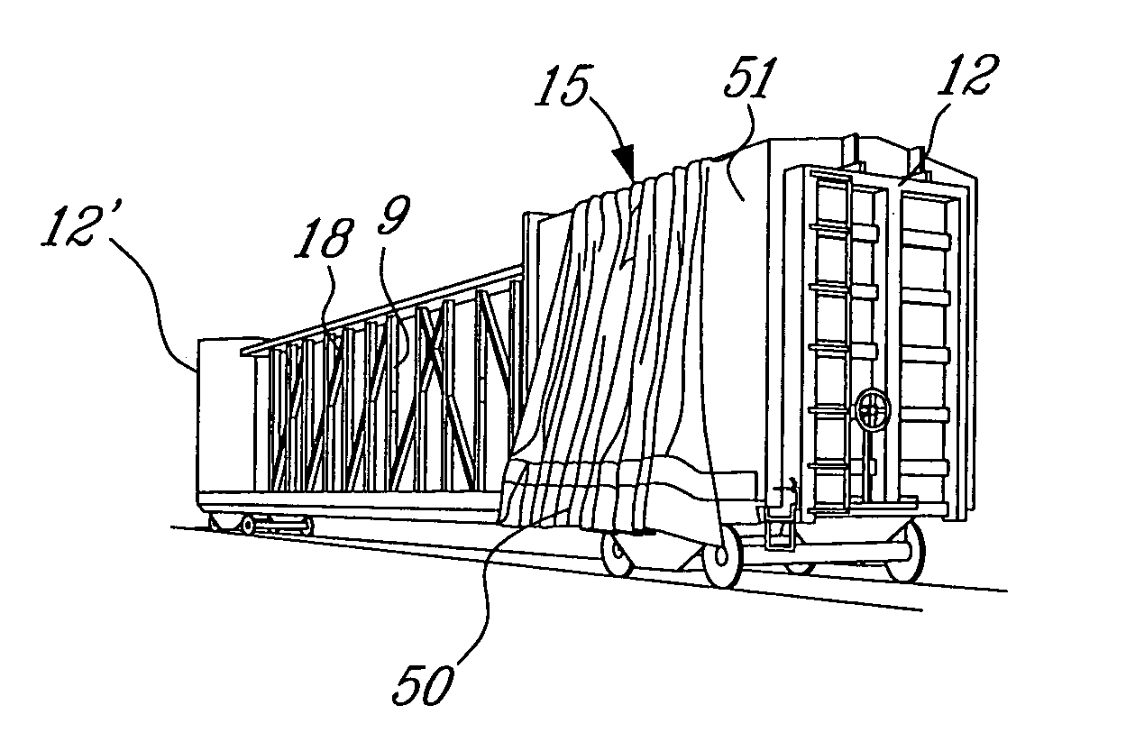 Slidable cover assembly for merchandise carrying vehicle platforms