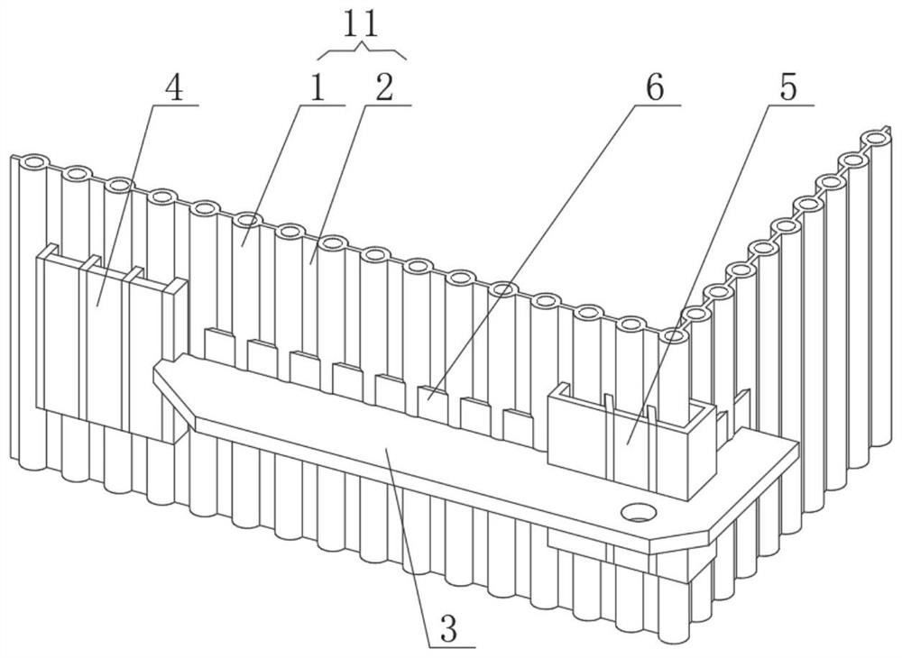 Rigid beam connecting device for preventing failures of corners of water-cooled wall of tower type supercritical boiler