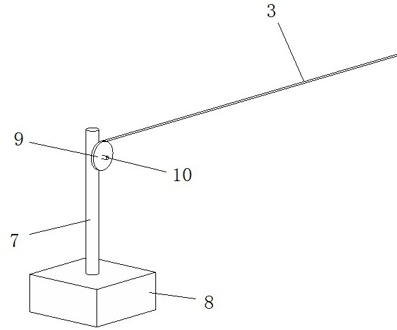 Device and method for monitoring pile foundation center deviation in percussion drill bored pile construction