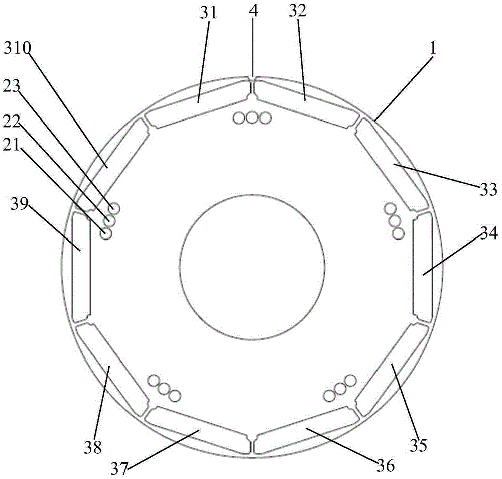 Rotor skewed pole structure for permanent magnet synchronous motor
