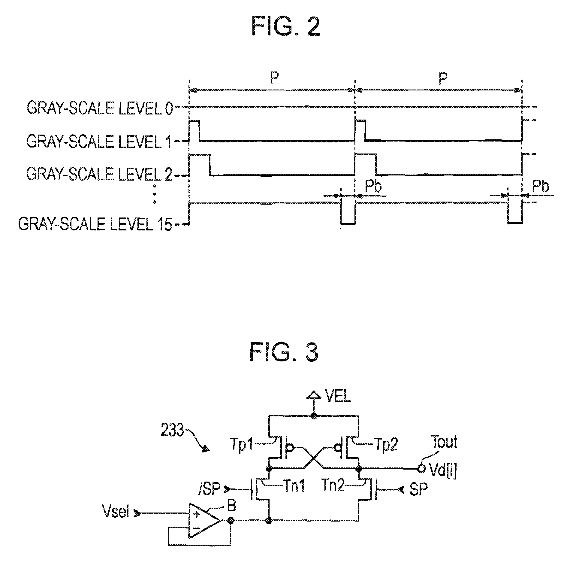 Light-emitting device, circuit for driving the same, and electronic apparatus