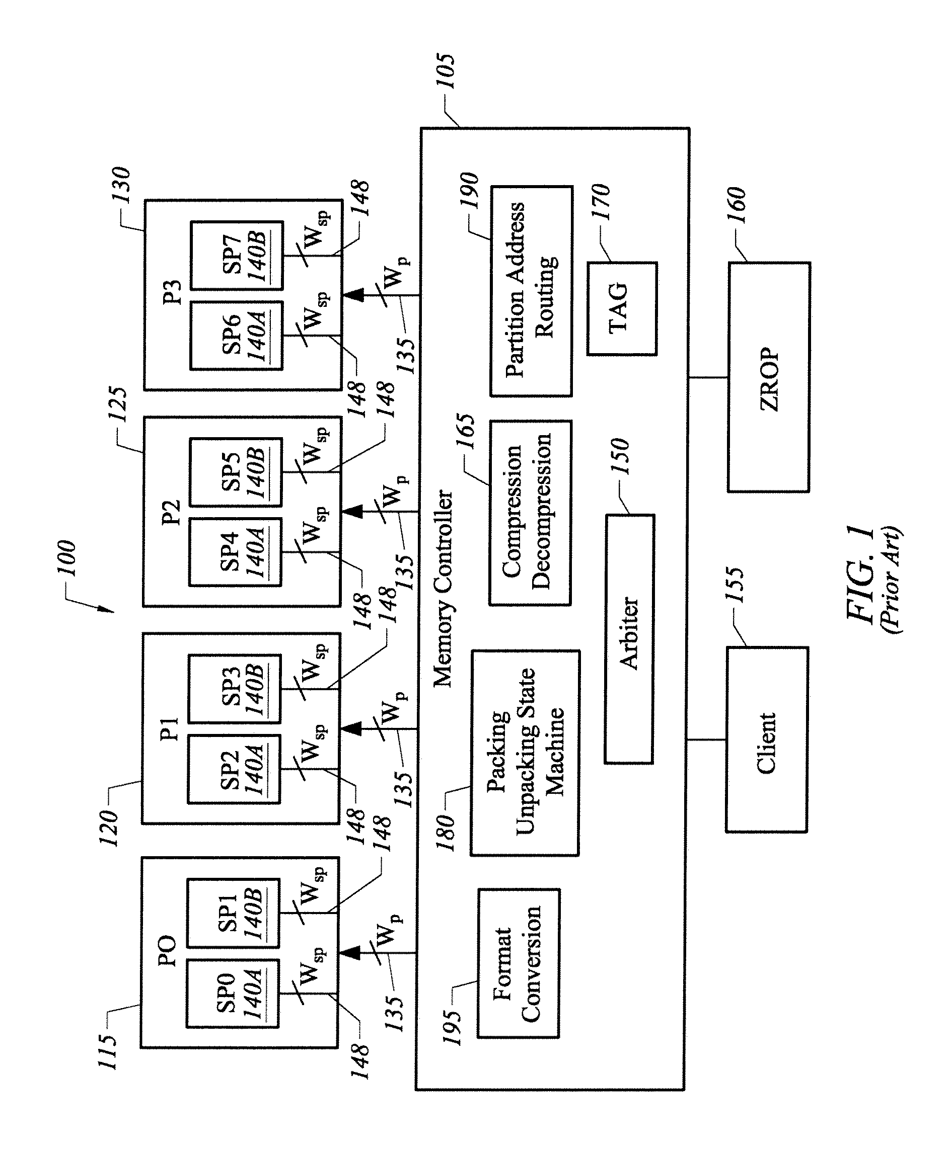 Graphics system with virtual memory pages and non-power of two number of memory elements