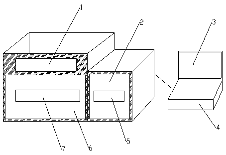 Device and method for testing optical radiation absorption coefficient of infrared material at 10.6 [Mu]m