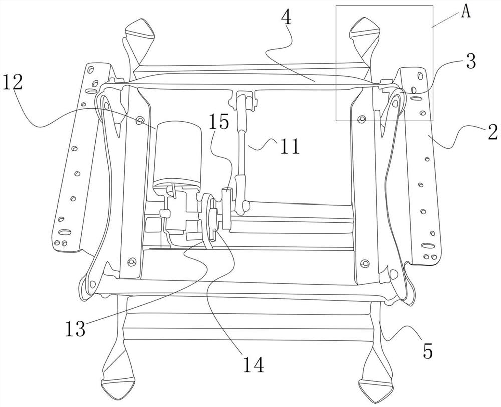Swing mechanism capable of adjusting swing amplitude, swing chair frame and swing chair