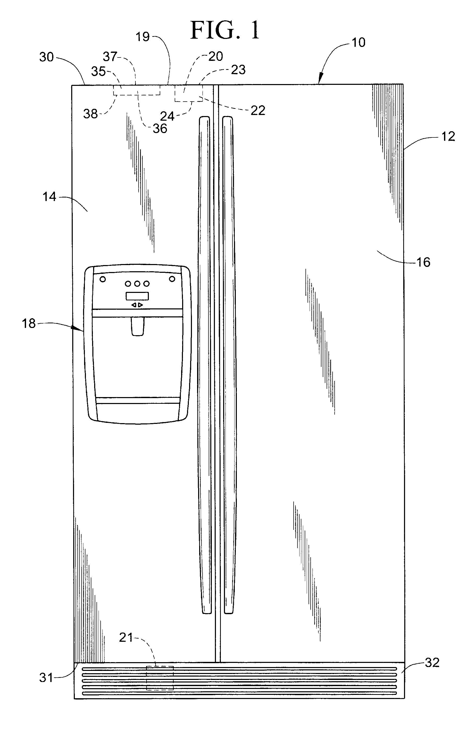Refrigerator with plug-in power supply