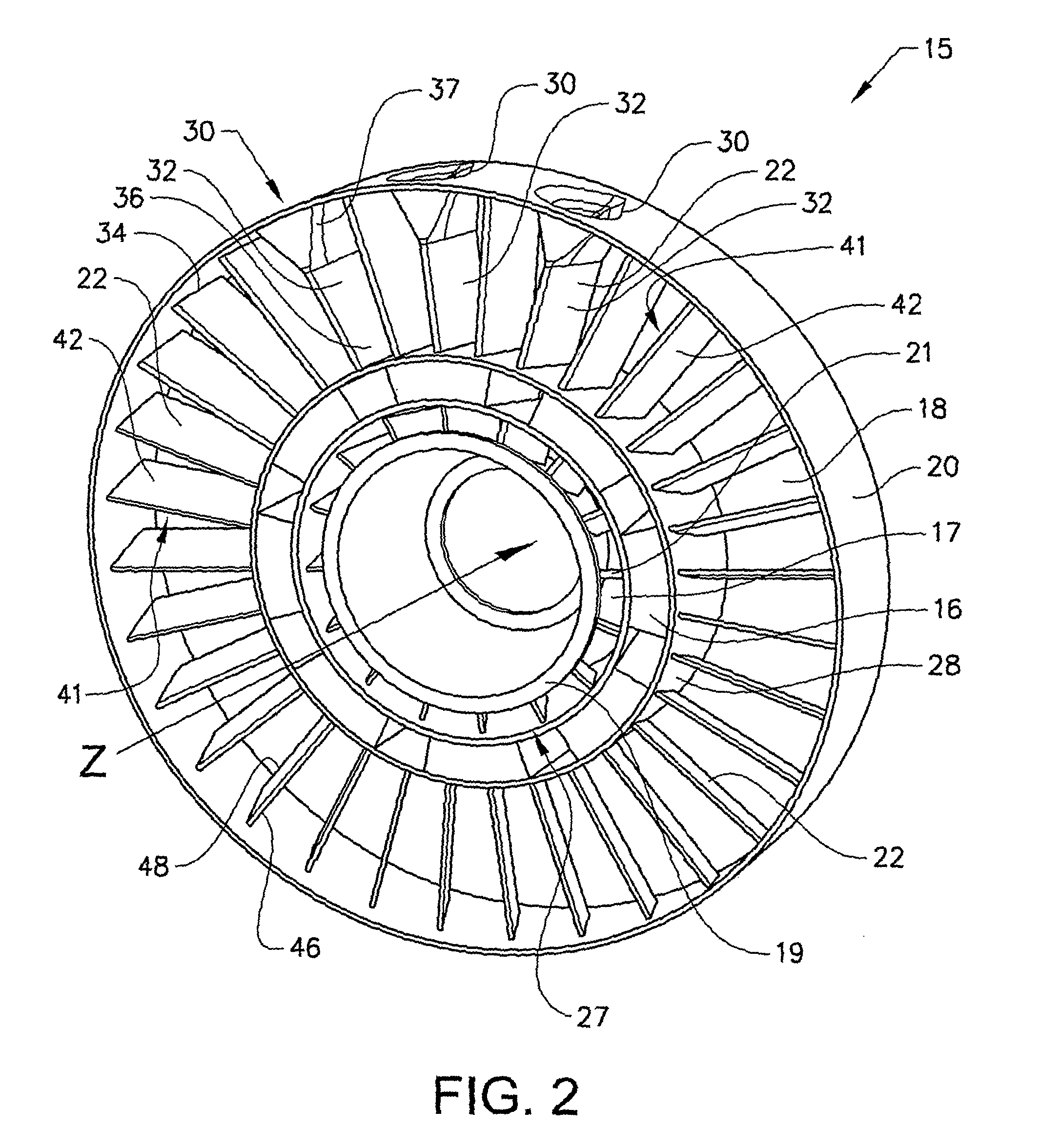 Strut and a gas turbine structure comprising the strut
