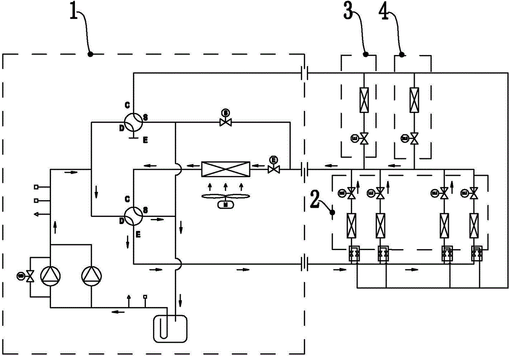 Multi-functional multi-connected air conditioning unit