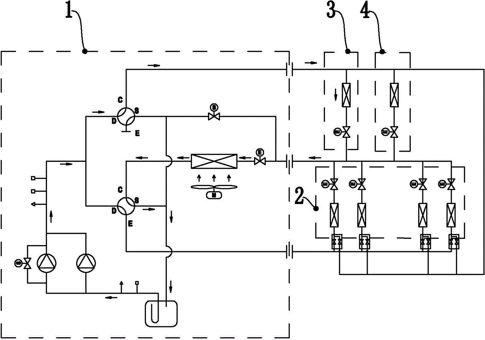 Multi-functional multi-connected air conditioning unit