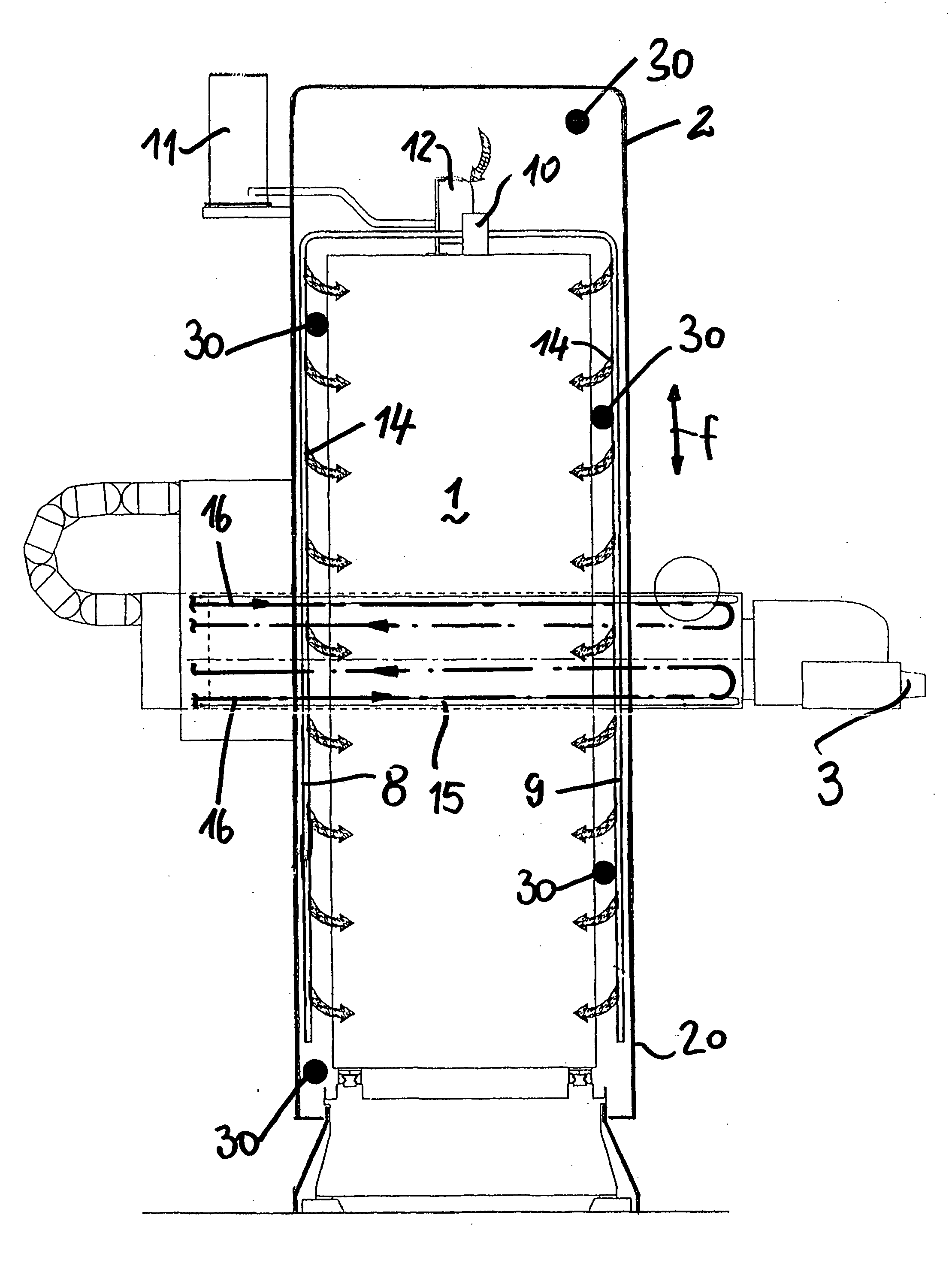 Conditioning system for a manufacturing machine, in particular a machine tool