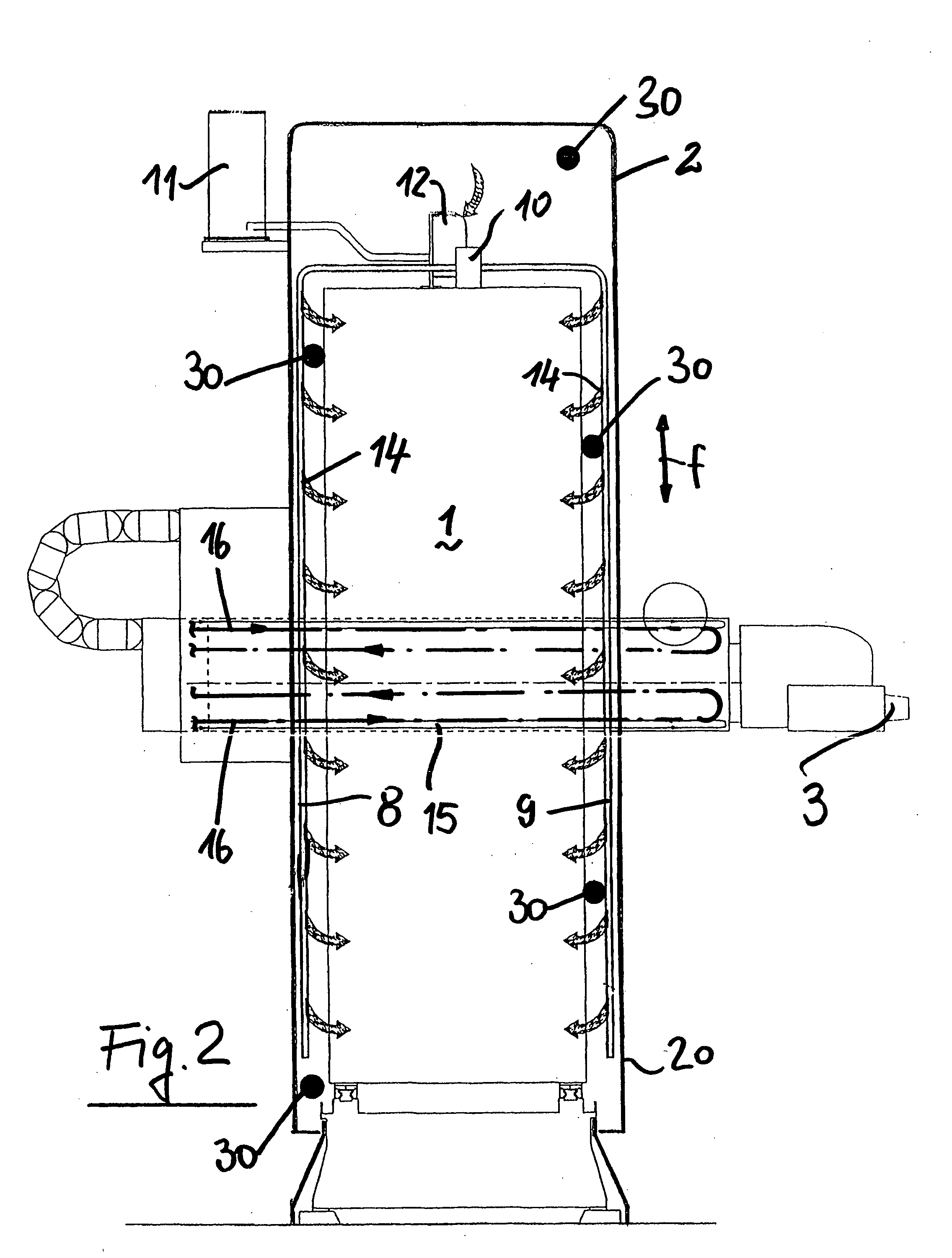 Conditioning system for a manufacturing machine, in particular a machine tool