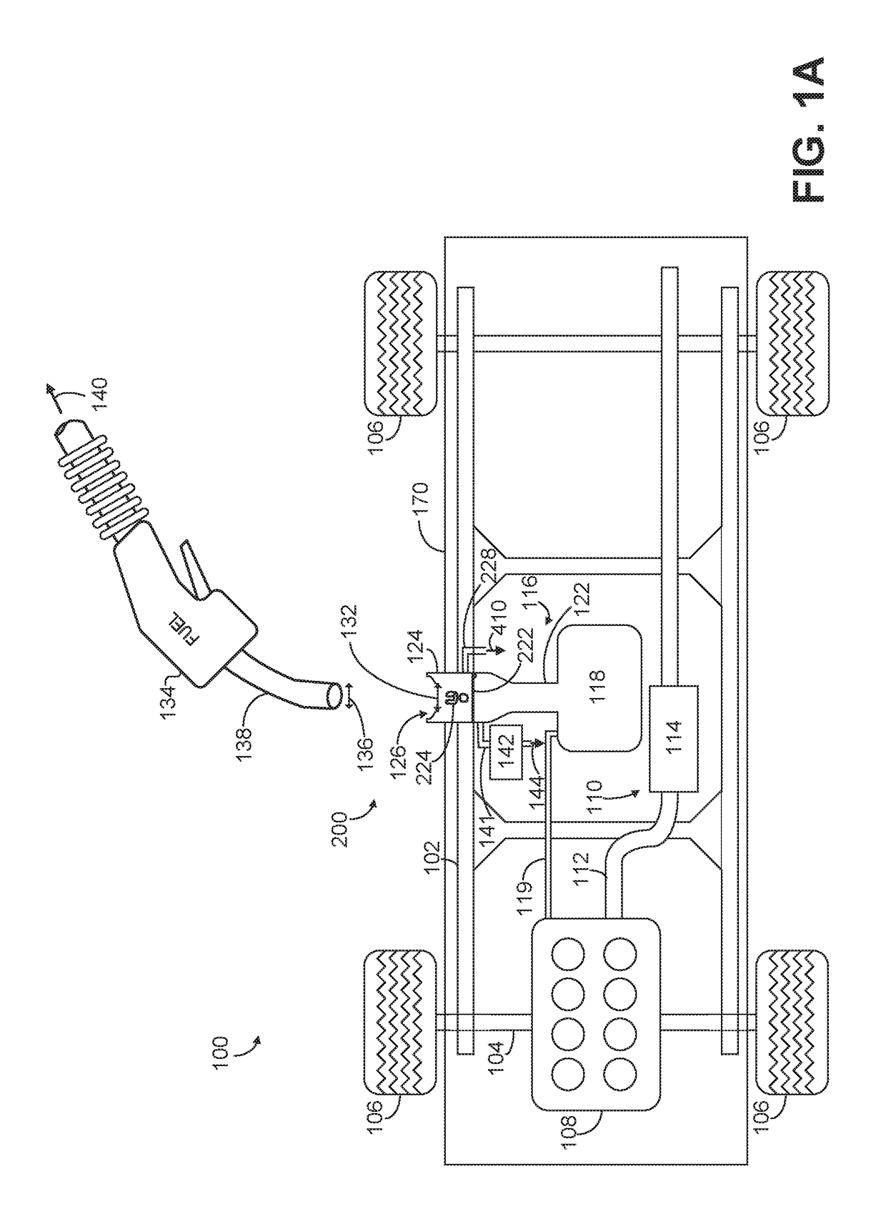 Vehicle capless refueling system