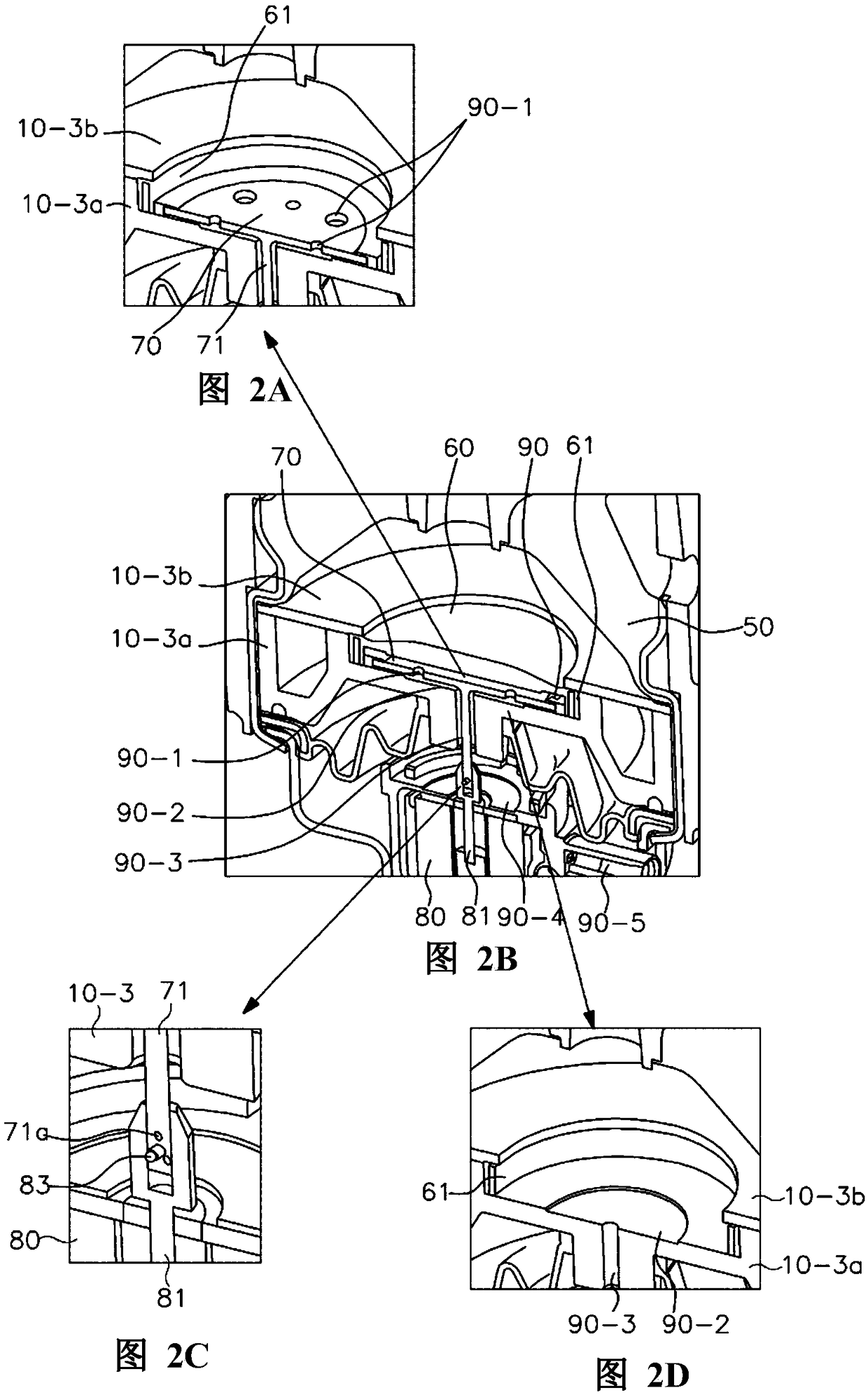 Electronic semi-active control engine suspension with variable air chamber